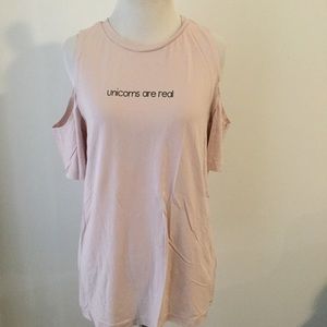 H&M divided cold shoulder tShirt unicorns are real